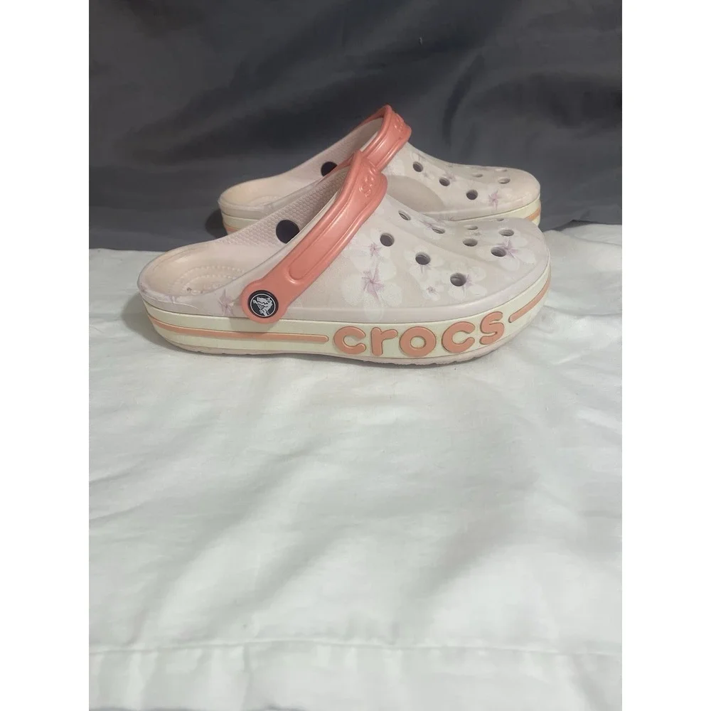 Women's Floral Slip-On Comfort Clogs - Pink/Peach